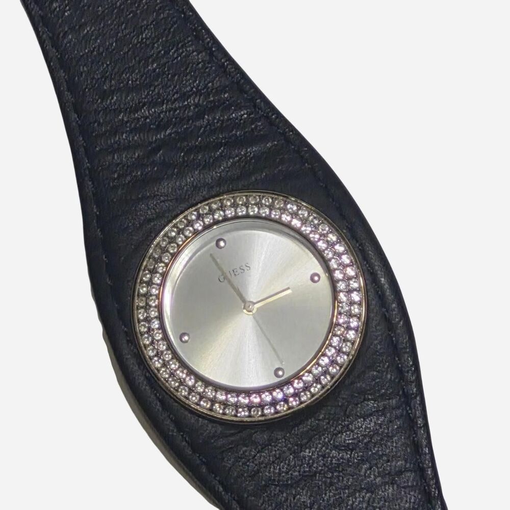 Guess Women's Black and Silver Watch